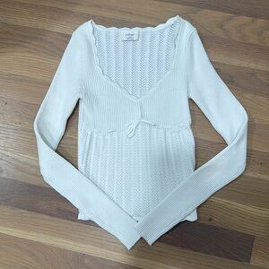 Aritzia Soloist Sweater 2XS Light Birch